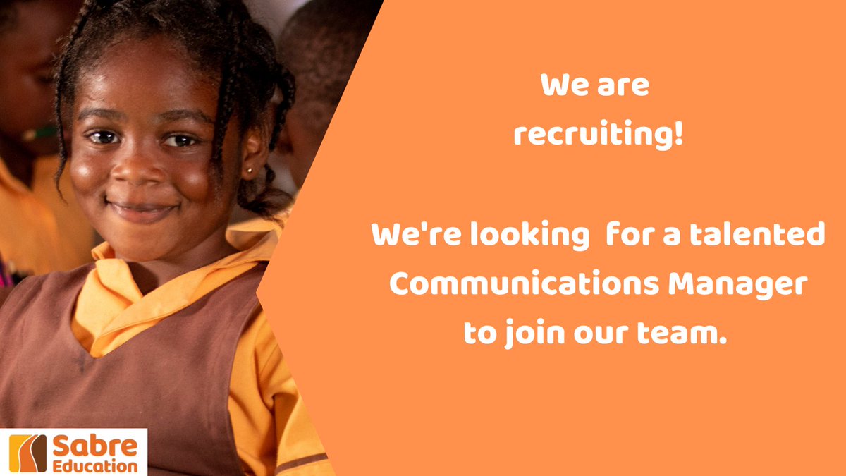 SabreEducation's tweet photo. We are delighted to announce we are recruiting a Communications Manager to join the team at Sabre.

You can find out about this exciting opportunity &amp; how to apply here https://t.co/DcOtxyXu8L

Please note that the closing date for applications is 11 November 2022.

#JobSeekers https://t.co/7dLtLFcM0l