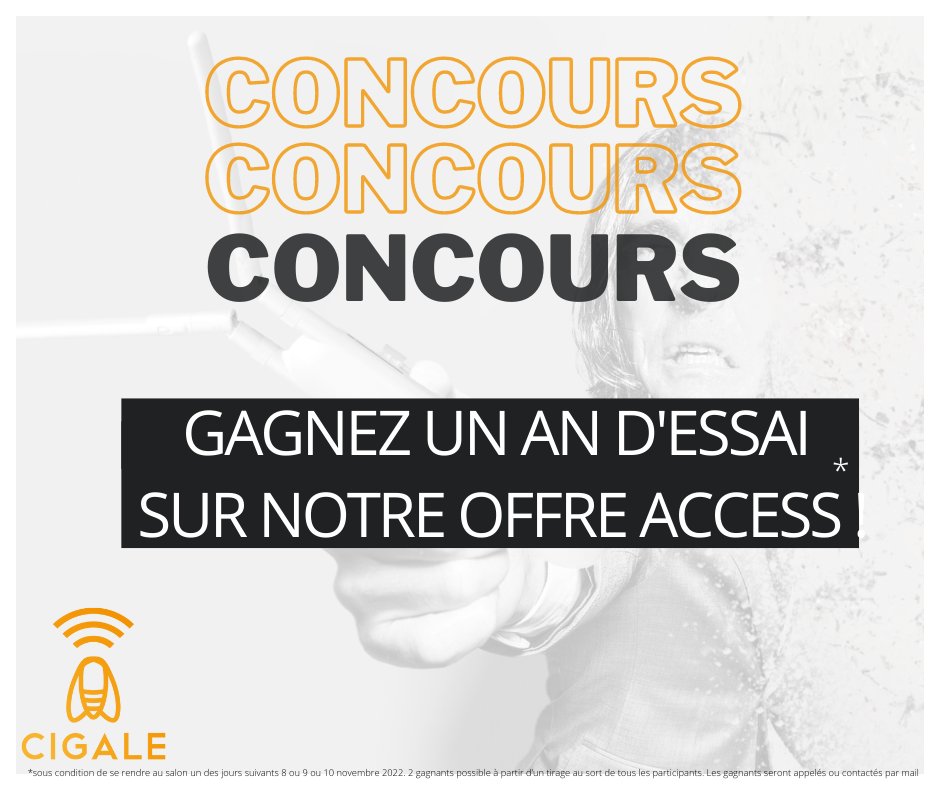 cigale_fr's tweet photo. Pour gagner: rendez-vous au salon du SETT à Montpellier Hall A5-emplacement A37 un des jours suivants 8, 9 &amp; 10 Nov.2022.#jeuconcours #salon #Novembre2022 #1anoffert https://t.co/P33Em1x6QL