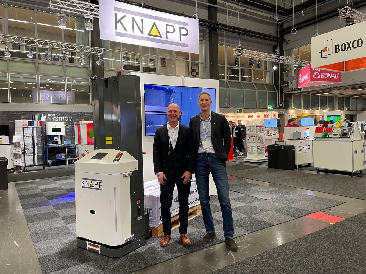 KNAPP_AG_de's tweet image. Hello from Gothenburg. Visit our colleagues and their companions, the Open Shuttles, until 20th of October at Scanautomatic fair. We are looking forward to your visit at booth B03:02. #weareknapp #makingcomplexitysimple #openshuttle #amr #fair #scanautomatic #agv #knappnordics