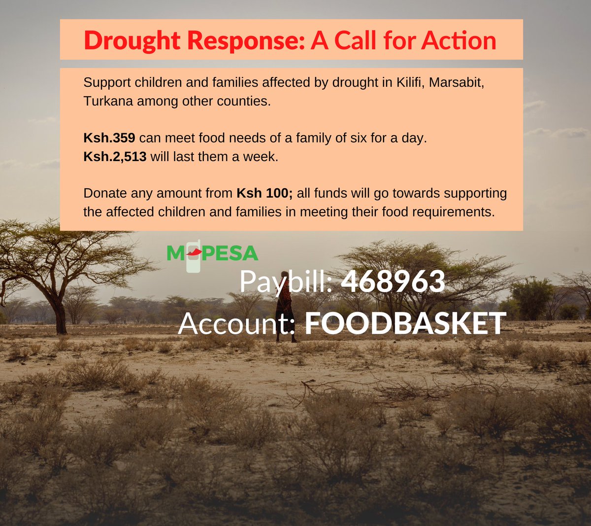 WorldVisionKE's tweet photo. URGENT! 
The prevailing #droughtcrisis in the country has left children crying in despair with many of them going to school hungry. Donate to support the feeding of children in at least 15 schools in Ganze, Kilifi. #LeaveNoOneBehind 

Feature Story⏩ https://t.co/8CqlJfhvEQ https://t.co/Y0COVo6zdF