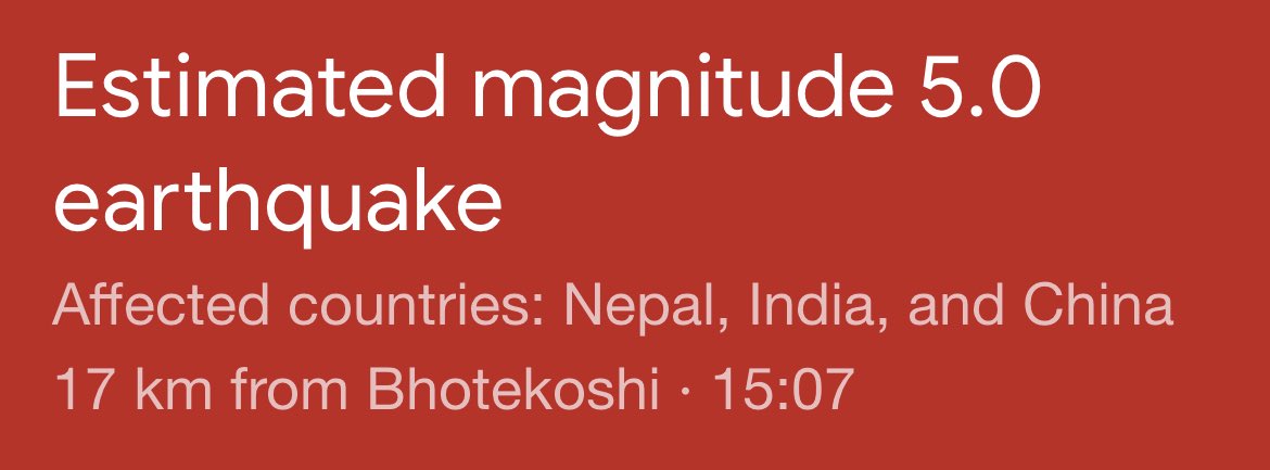 sunamsharma's tweet photo. Earthquake https://t.co/nz4K5uhnC5