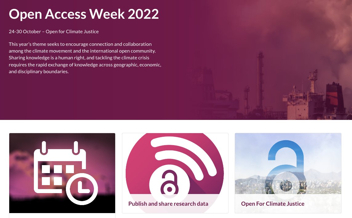 kibiblioteket's tweet photo. Next week is gonna be exciting with the Open Access Week and interesting webinars/workshops on different aspects of open science. Follow the program here: 
https://t.co/e4ZVbfRny8
And add a reminder to your calendar to not miss the lunch webinar on Monday (no registration needed) https://t.co/38KrislRuD