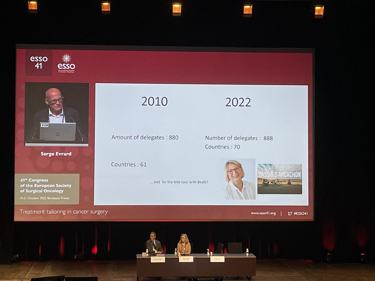 Serge Evrard giving the tour of Bordeaux at ESSO 41. &gt; 800 attendees discussing surgonc #ESSO41 #Bordeaux