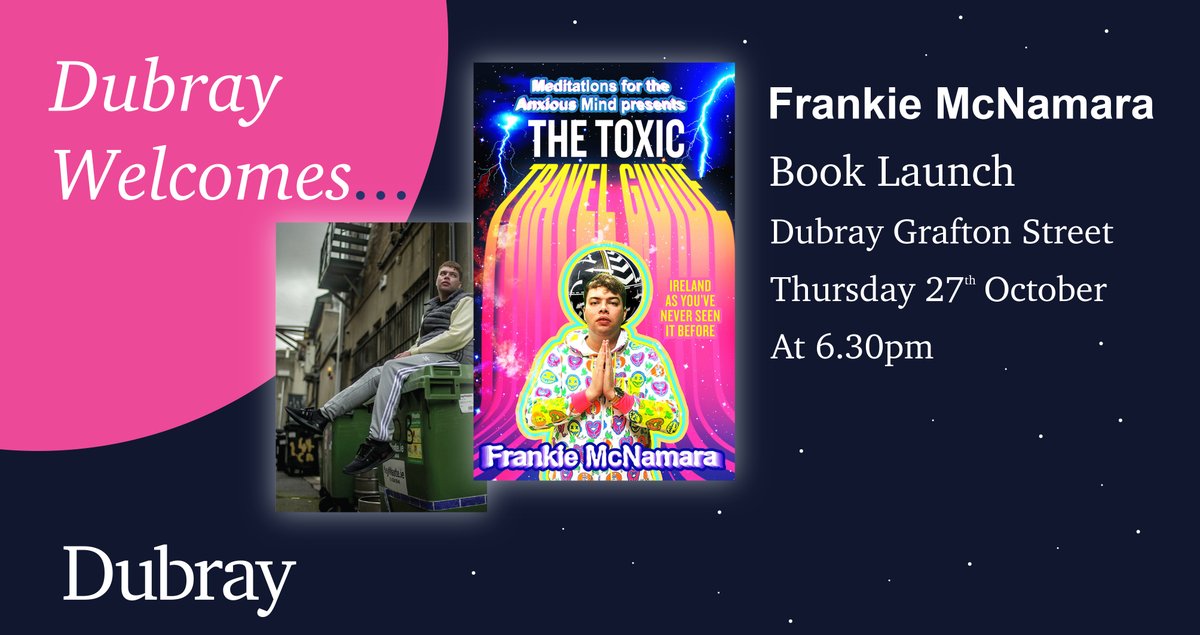 We have the hilarious Frankie McNamara known as #meditationsfortheanxiousmind, visiting us for his book launch, The Toxic Travel Guide. Taking us on a trip around Ireland, from the trolley-filled Liffey to the glamour of Navan 🙏 @HCinIreland ow.ly/1c9750Lf6iK