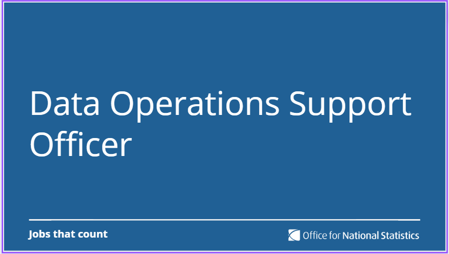 ONSrecruitment's tweet photo. 💼Data Operations Support Officer
💰 Salary: £21,204
📍 Location: Fareham/Newport (Hybrid Working)
📆 Closing date: 10th November 2022
👉 Apply here: https://t.co/aImviKwrN4
#jobsthatcount #onsjobs #ukgovishiring #abrilliantcivilservice https://t.co/HJgSGPUvOM