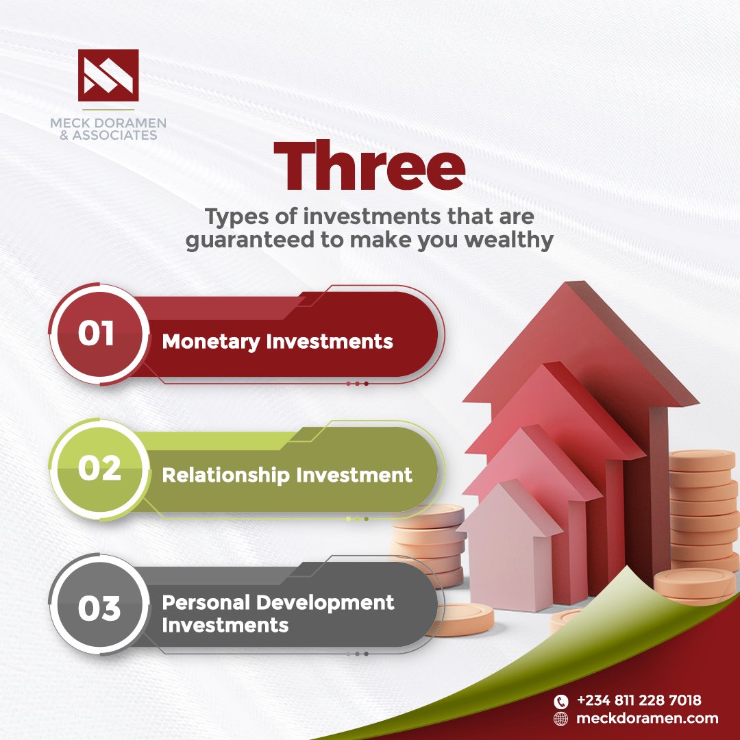 MeckDoramen's tweet photo. We tend to gravitate solely towards finances  when the topic of investments come up but here are three (3) other forms of investments that can make you wealthier. 

Click the link below to read more about this 

https://t.co/Dw1kAbQ0Lz https://t.co/ffxlJPbSrv