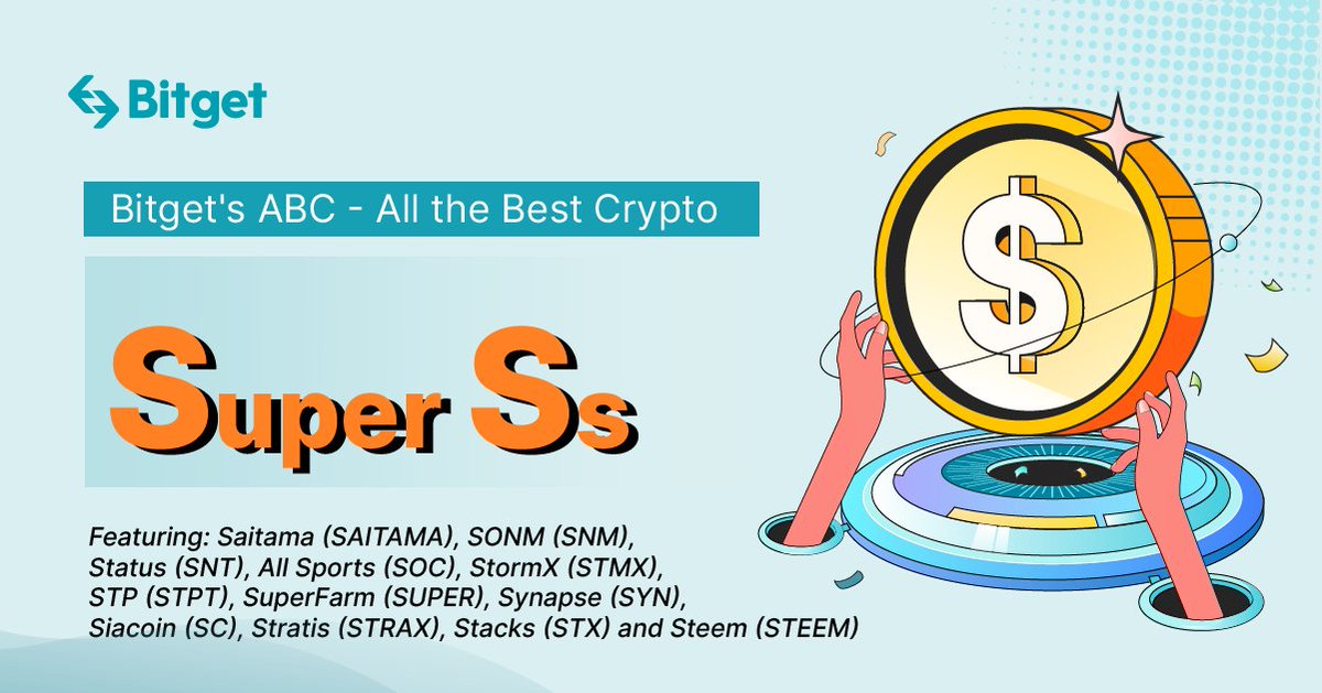 Some super #Bitget ABC listings are sliding your way! ✨ ☑️ $SAITAMA, $SNM, $SNT, $SOC, $STMX, $STPT, $SUPER, $SYN, $SC, $STRAX, $STX and $STEEM Details - bitget.zendesk.com/hc/en-us/artic…