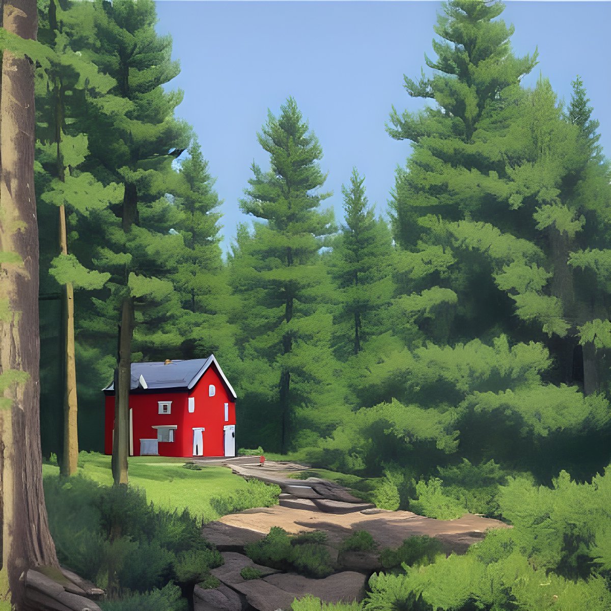 Cottage Among the Pines - Made in <a href="/NightcafeStudio/">NightCafe Studio</a>.
Available on <a href="/redbubble/">Redbubble</a>: tinyurl.com/mrxpat9u

#aiart #nightcafe #digitalart #shopping #AIart #AIArtwork #artist #ArtificialIntelligence #ArtistOnTwitter #artprint #artprints #redbubbleshop #redbubbleartist #wallartforsale