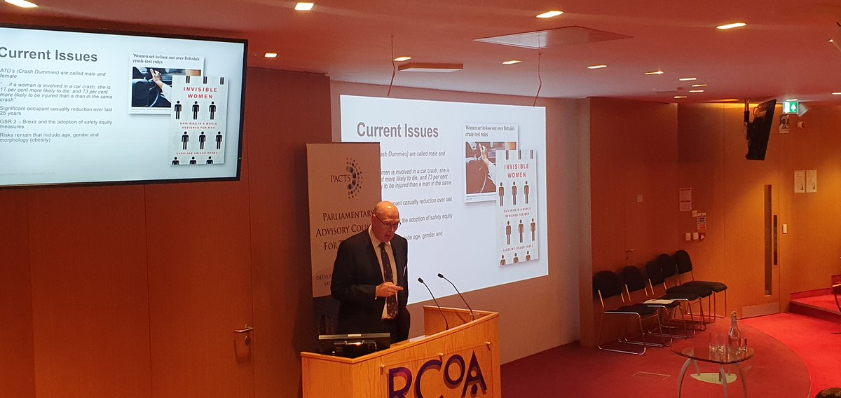 PACTS's tweet photo. Matthew Avery, @ThatchamRsrch -
explaining how car crash tests are done taking into account all genders and sizes, ensuring safety for all.
"Crash test dummies are genderless, they vary in size to reflect the physique of the actual population"
#PACTSconf https://t.co/uzqE3BqD7k