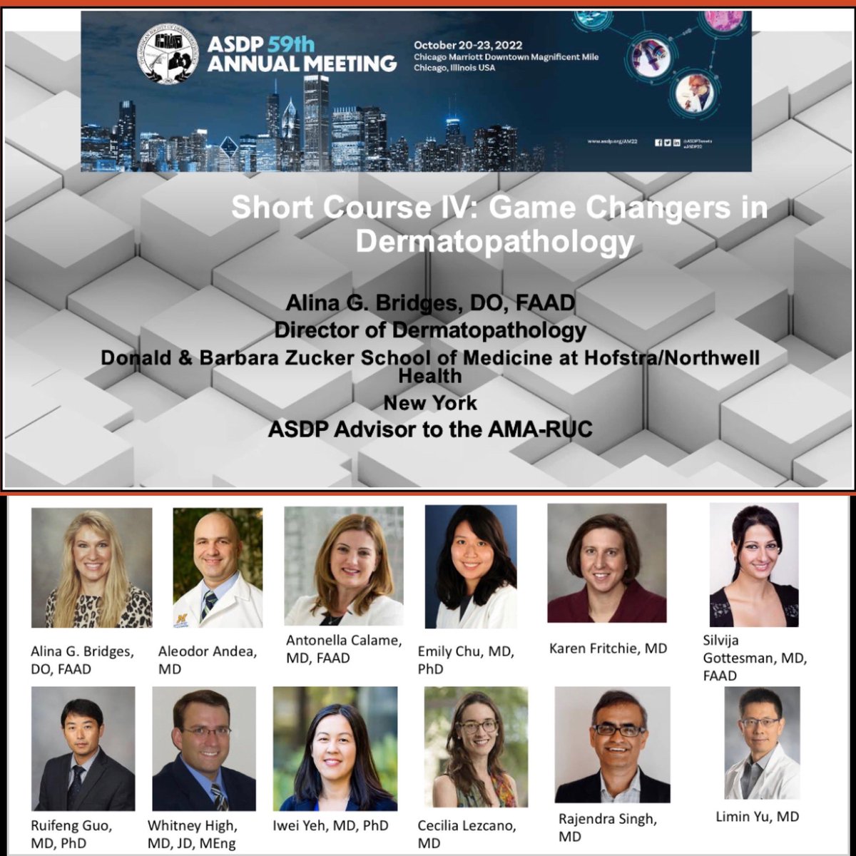 <a href="/alinaskindoc/">Alina Bridges</a> @alinagbridges is excited to be going to Chicago for the first in person <a href="/asdp22/">Asd Poi</a> since 2019.  I can’t wait to see you all this weekend!! I am honored to be directing Short Course IV. #dermatology #dermtwitter #asdp22  #PathTwitter #dermpath #pathology