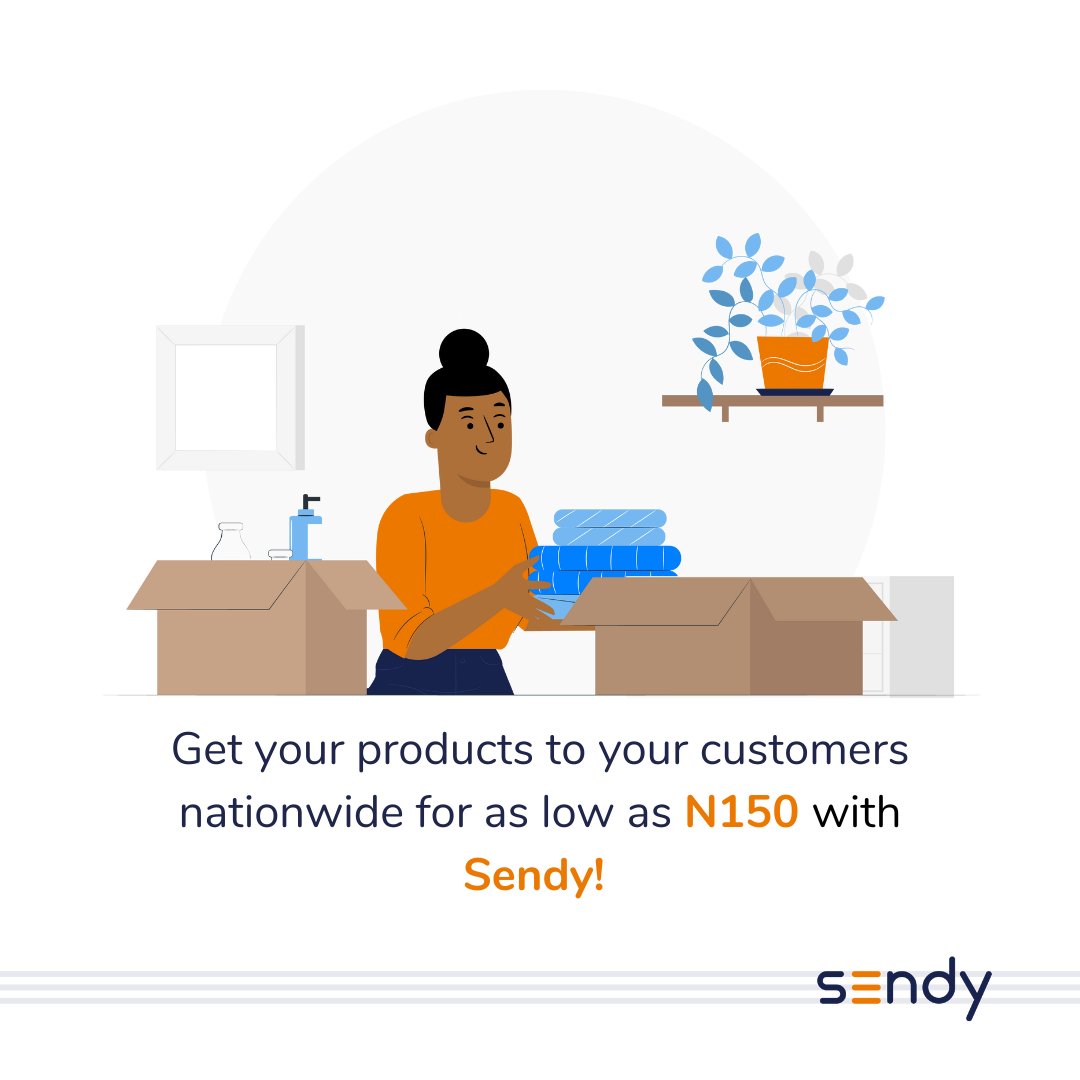 Sendy_Nigeria's tweet photo. Do you know that with Sendy you can get send your products nationwide for as low as N150?
Get started today on the Fulfilment App...
#seller #DoMore #domorewithsendy #sendyseller #naijabrandchick #naija #naijafoodshop https://t.co/cGvFKiS2L0