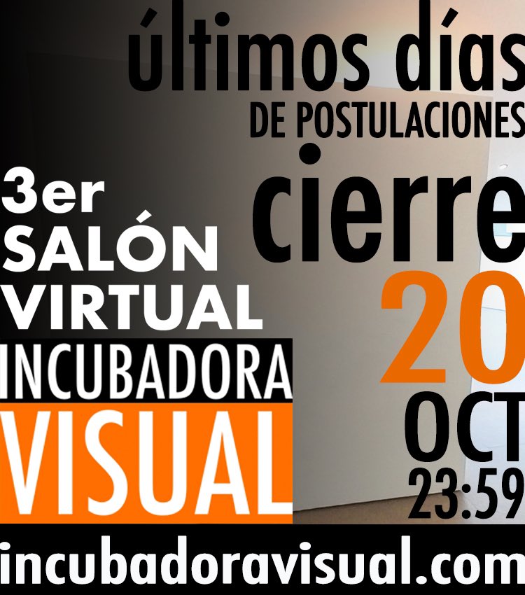 Cierre de postulaciones a nuestro #3erSalonVirtual #20Oct