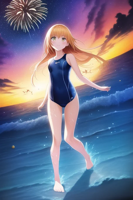 うーむ、ラッセンみたいな画風が出来たけど、背景情報を凝り出すとキャラ造形が崩壊する傾向があるな。難しい。#NovelAI 
