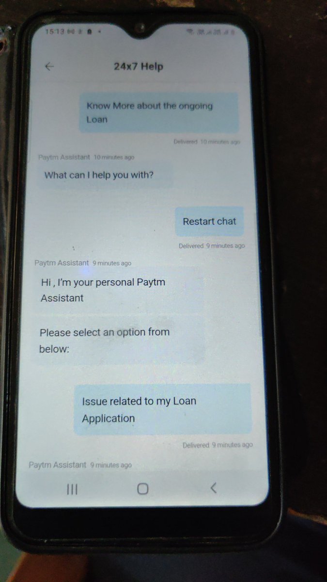 Shanu8750's tweet photo. Worst customer care @Paytm @Paytmcare only bots in the customer care https://t.co/ngHpFuA7fO