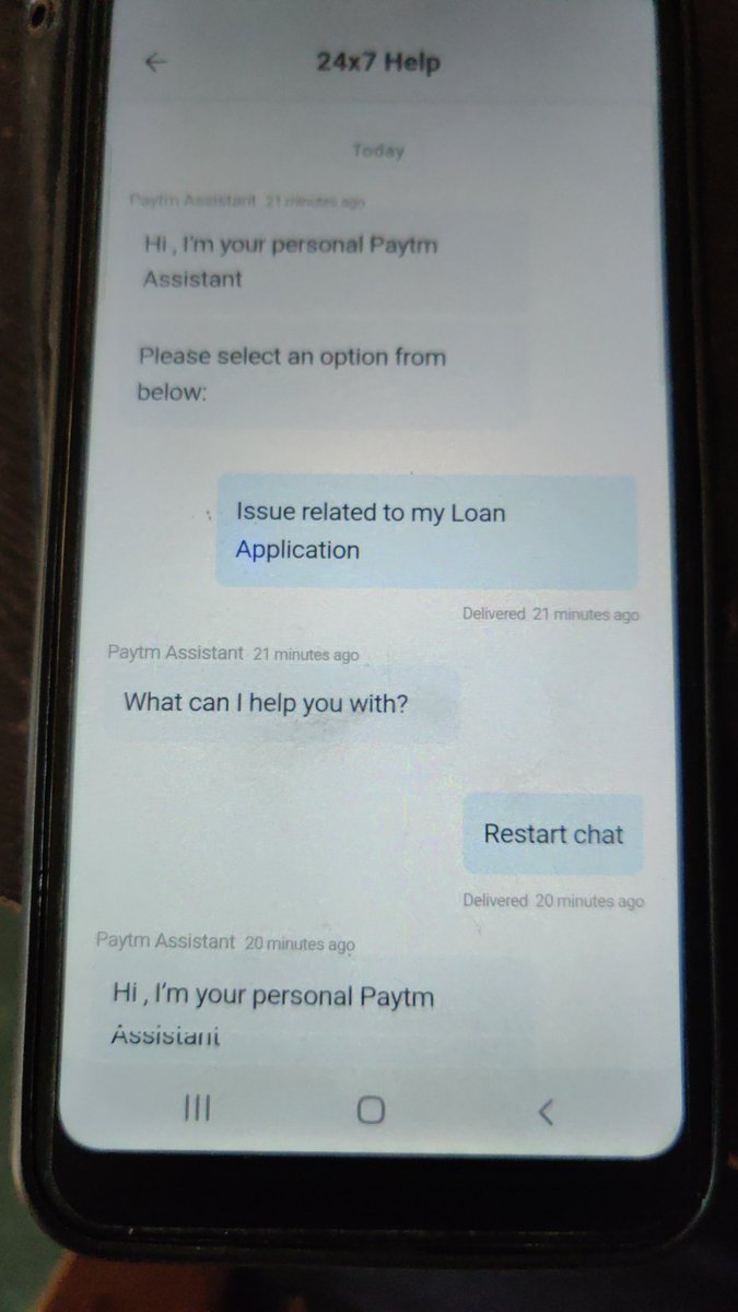Shanu8750's tweet photo. Worst customer care @Paytm @Paytmcare only bots in the customer care https://t.co/ngHpFuA7fO