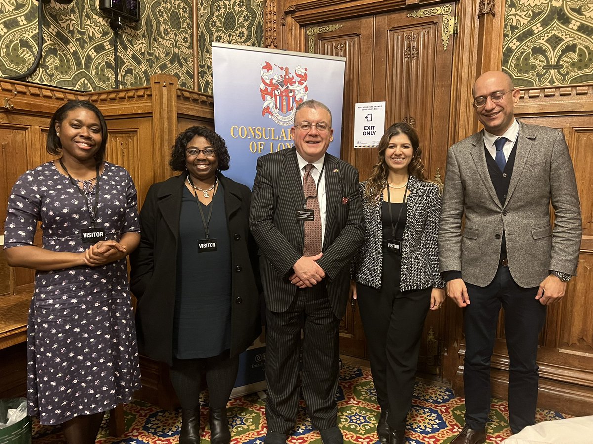 EmbassyMagazine's tweet photo. A privilege to join our consular colleagues in Parliament for the @LondonConsuls AGM. Congratulations to the new CCL committee @KhodrOula 🇱🇧@OOdysseos 🇨🇾Nakinda Daniel 🇩🇲Desreine Taylor 🇯🇲 &amp; @RobertDMARIN 🇷🇴 https://t.co/pTF9q44TPG