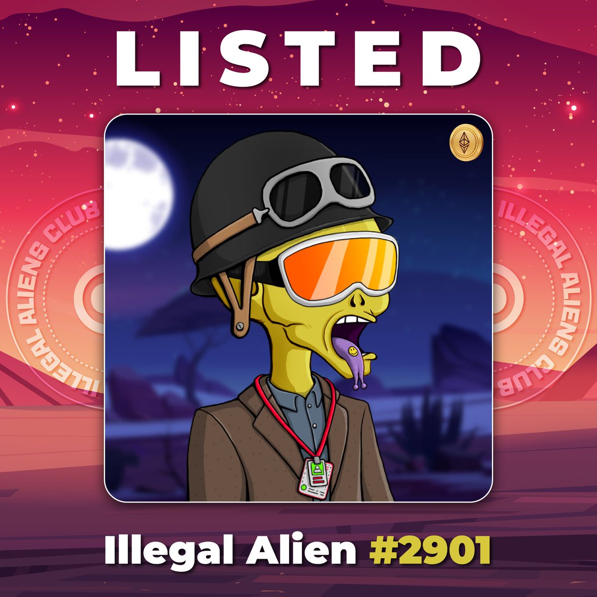 _illegalaliens's tweet photo. Another #IAC got listed on @opensea 
Like - Share - RT
💛 LIKE
👽 SHARE 
😎 RT
#NFTCommunity #NFTs #OpenSeaNFT 
Head out to our Discord and say hi.
Link in bio https://t.co/0CmLozbe0Q