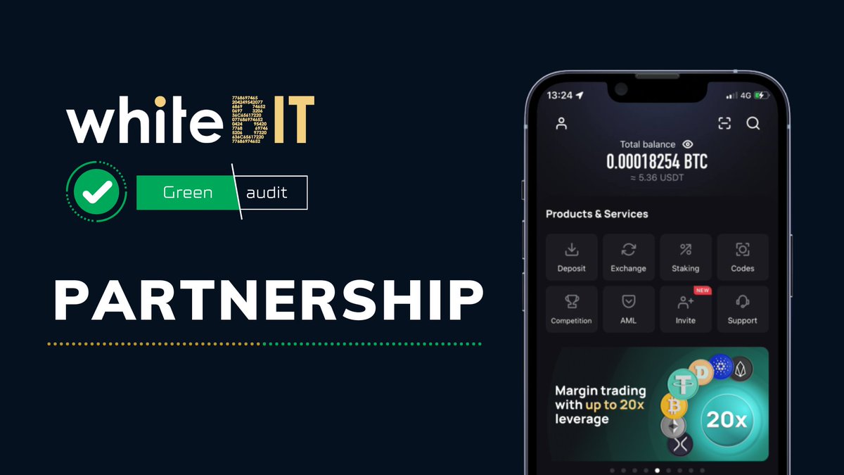 ✌️Proud to announce our partnership with WhiteBIT <a href="/WhiteBit/">WhiteBIT</a>

💯 WhiteBIT is the largest European crypto - to - fiat exchange!

♦️ P2P Platform
♦️ WhiteSwap
♦️ Gagarin Show

🌎 WhiteBit.com

🌎 GreenAudit.Tech