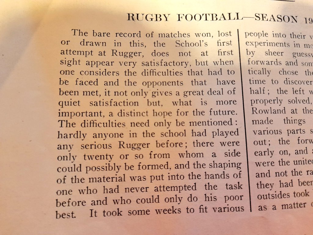 OratoryArchives's tweet photo. The 1922 @OratoryRugby season sets off, with match reports already on blistering form #OratoryRugby100. https://t.co/RJSv5Y9rPa