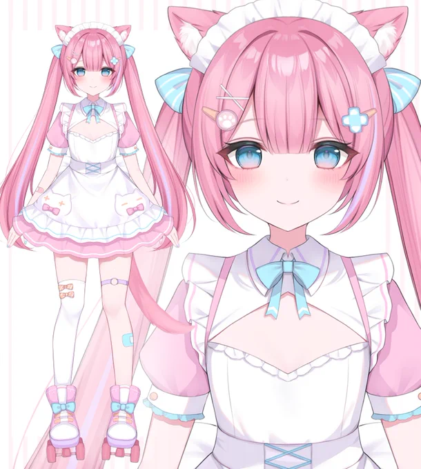 Vtuber猫街ももさん(@ nekomachimomo )の新モデルデザインを担当させていただきました!よろしくお願い致しますー! 