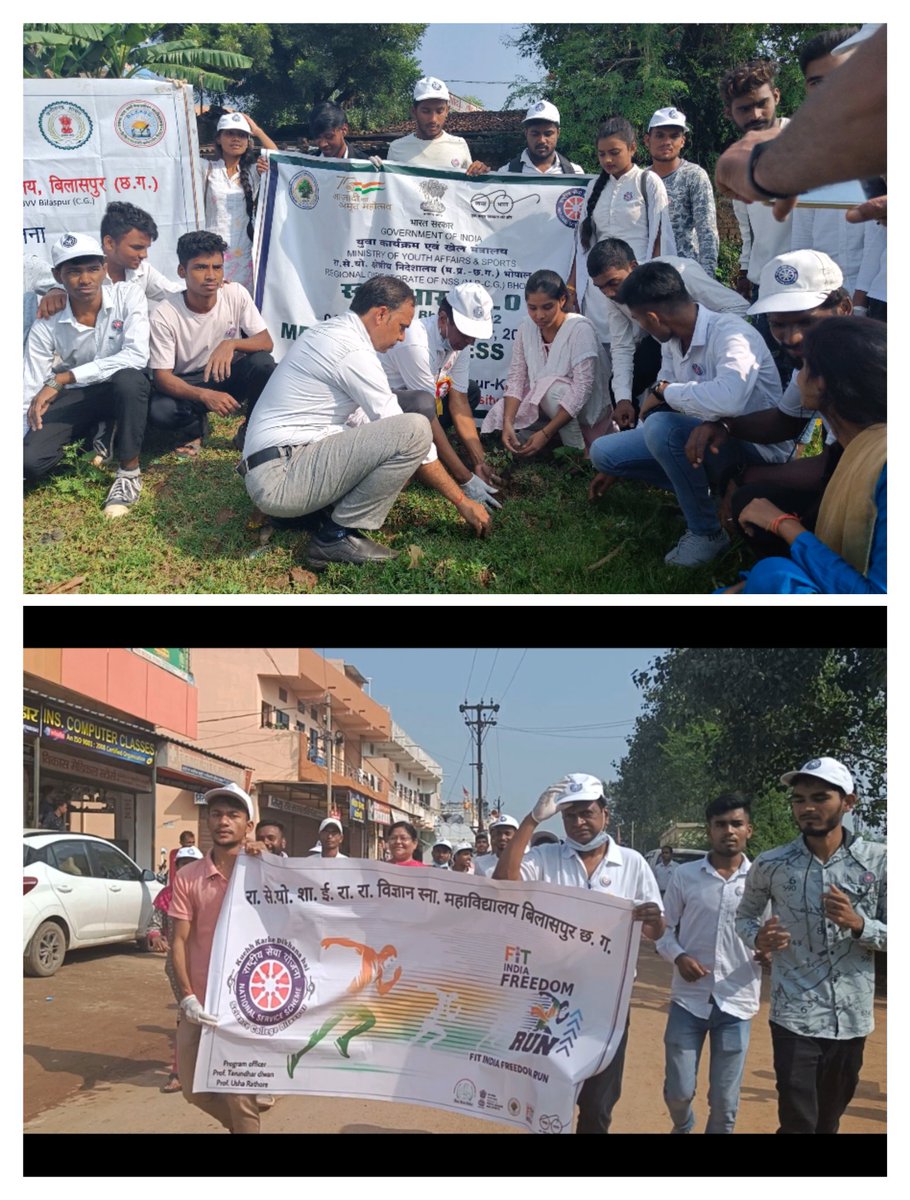 manojnishad04's tweet photo. @nssabvuCG व @nssdls के इकाइयों द्वारा स्वच्छ भारत अभियान और फिट इंडिया फ्रीडम 3.0 के तहत ग्राम खमतराई में दौड़ एवं सिंगल यूज प्लास्टिक कर स्वच्छता अभियान व पौधारोपण भी किया गया | 
#CleanIndia2 #fitindiafreedom 
@_NSSIndia @YASMinistry @NSSRDBhopal @pankajsinghips @swachhbharat https://t.co/NeSba5u7PB