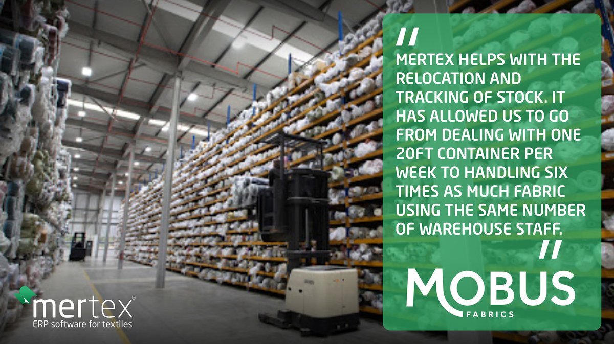 reflexdata's tweet photo. Our Warehouse &amp; Inventory management tool enables the complete control and auditing of inventory across multiple locations at batch and piece level.
More about the Mertex Warehouse &amp; #Inventory module here: https://t.co/s3r8r3VwWq
#inventorymanagementsoftware #textileindustry https://t.co/HmysZsivTn