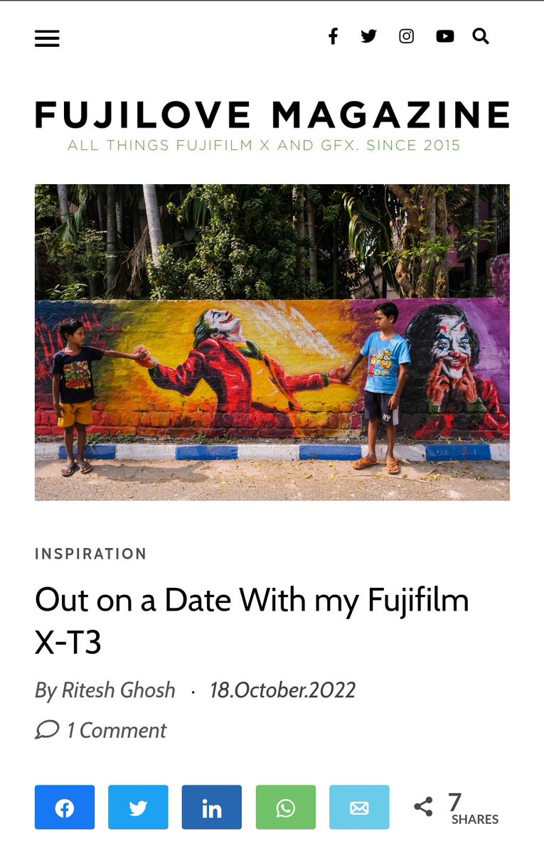RitzGsh's tweet photo. Feels so amazing to get published in the @fujilovemag https://t.co/Q0xFZdISta