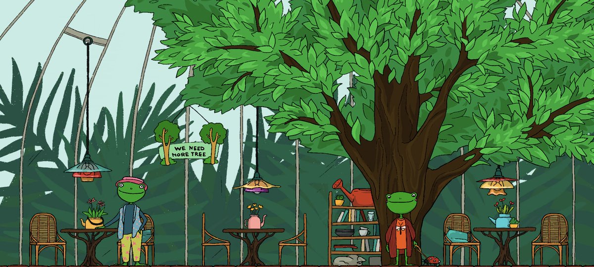 「すまほでちまちまやってる「Home Garden Lulu」、カエルのキャラクタ」|逆名🌈🕊️🏳️‍⚧️のイラスト