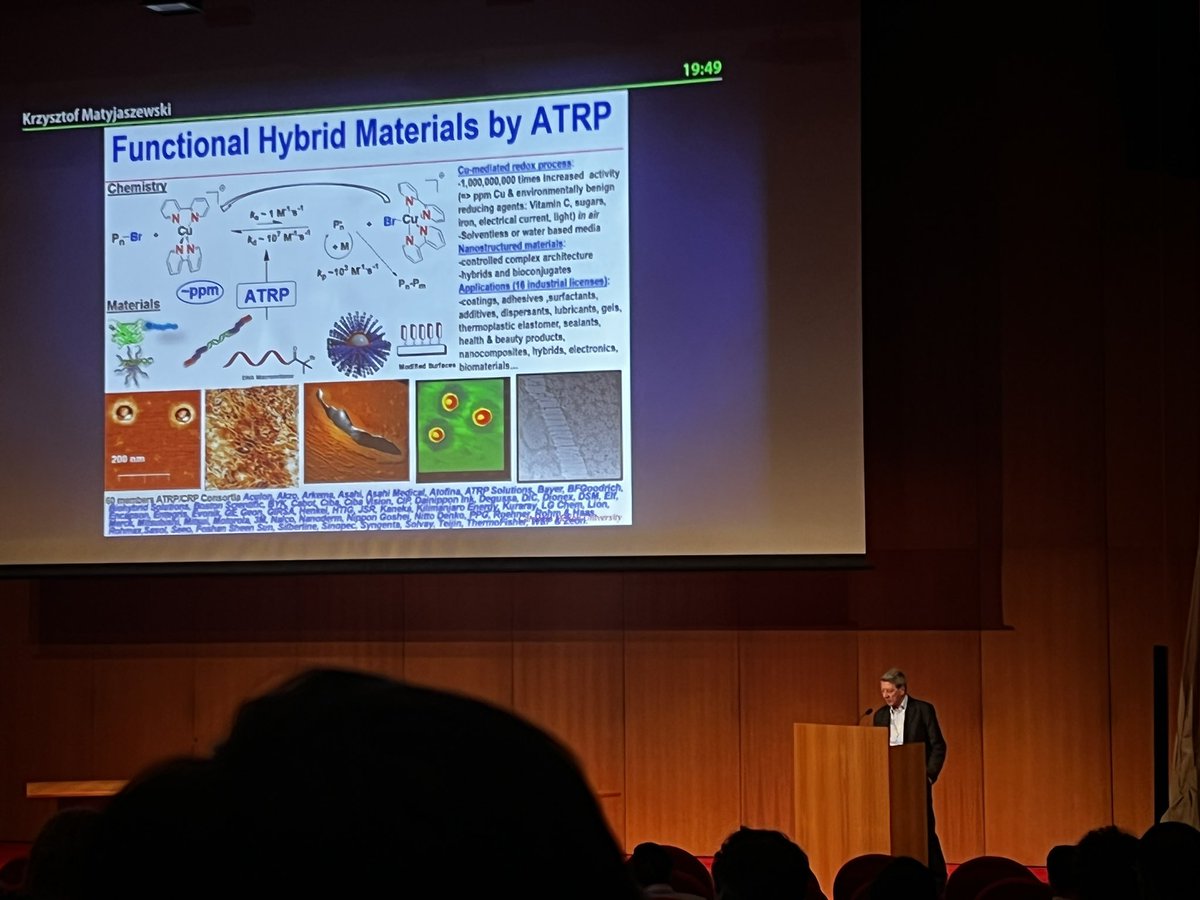 Izabela Miłogrodzka (@iza_milogrodzka) on Twitter photo Great summary delivered by Prof. Krzysztof Matyjaszewski about ATRP application for synthesis of Functional Hybrid Materials. <a href="/MatyPolymerLab/">Matyjaszewski Lab</a> #HYMA2022 Great summary delivered by Prof. Krzysztof Matyjaszewski about ATRP application for synthesis of Functional Hybrid Materials. <a href="/MatyPolymerLab/">Matyjaszewski Lab</a> #HYMA2022