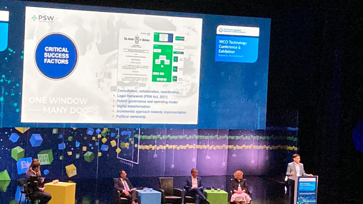 stwrtj's tweet photo. Nice shout out from the CEO of Pakistan Single Window at @WCO_OMD IT conference on the benefits of the integration that they’ve already done with #tradelens https://t.co/bCwmGrFnYb