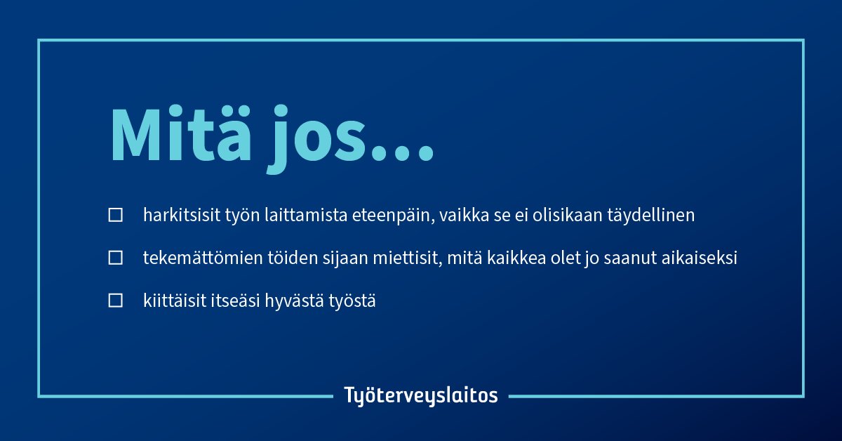 Olisiko tässä viikon tavoitteet? #työhyvinvointi