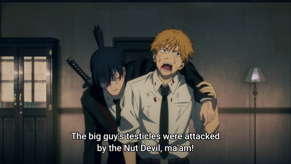 mirkutea's tweet photo. i read the manga but i still cracked up in these scene
#chenso #chainsawman #csm #aki #denji #animetwt https://t.co/b7reFHmDoy