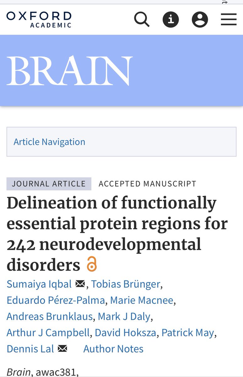 LalDennis's tweet photo. 1/2 “Delineation of functionally essential protein regions for 242 (❗️) #NeurodevelopmentalDisorders“ -> Proud to share 4 years of work. A cool consensus approach to find the most important regions in these 242 genes to facilitate missense variant interpretation and drug …. https://t.co/73tMWFSoI6