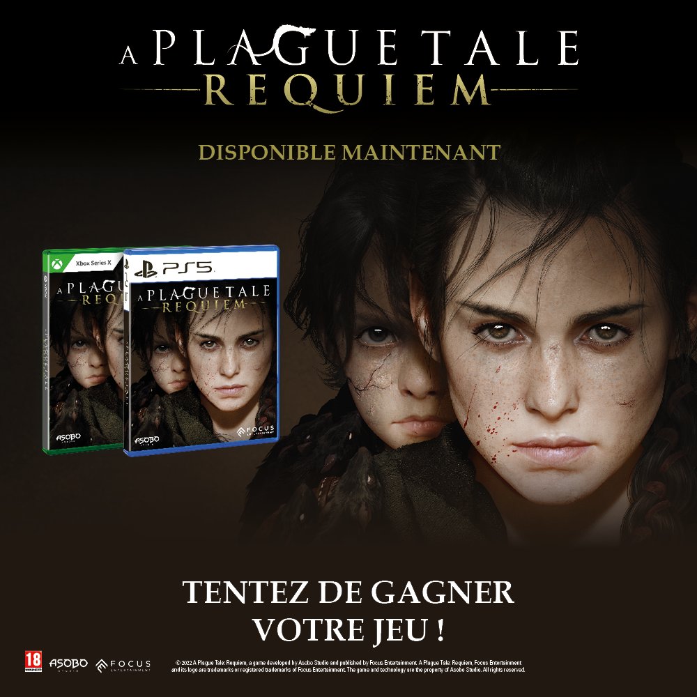 Micromania_Fr's tweet photo. #APlagueTaleRequiem, la suite du jeu acclamé A Plague Tale : Innocence, est DISPO ! Tentez de gagner votre jeu : 

🐀 RT &amp; Follow @Micromania_Fr⁣⁣⁣⁣⁣⁣⁣⁣⁣
🐀 Mentionnez un ami en réponse avec #APlagueTaleMicromania⁣⁣⁣⁣⁣⁣⁣⁣⁣
⁣⁣⁣⁣⁣⁣⁣⁣⁣
TAS dans 1 semaine https://t.co/Szt6aUJD1K