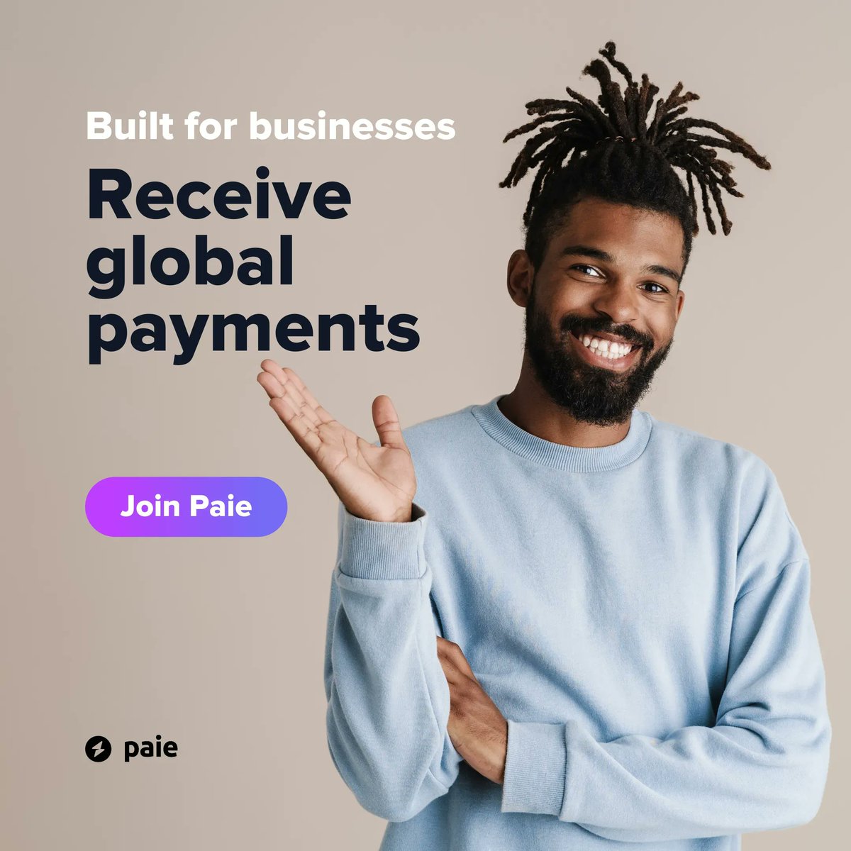 paiemoney's tweet photo. Hello, we’re Paie 🦄 We’re building global payments for African businesses. Join Paie to access open, secure and transparent global transactions powered by blockchain and web3 technology https://t.co/vWVGAwXSwK https://t.co/8XuKCOiTdh