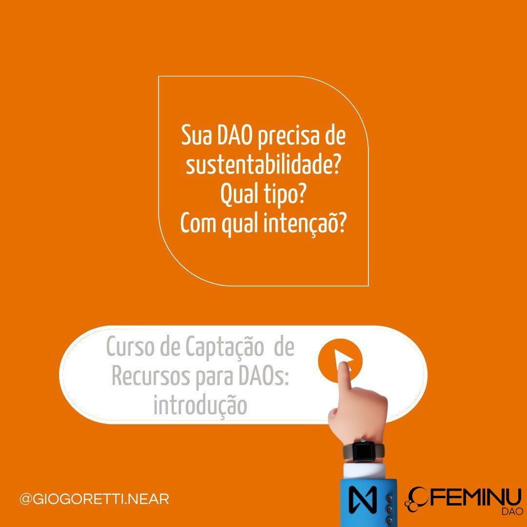Learn all about several types of fundraising in the Recorded Course on Fundraising for DAOs. Must see! 

mintbase.io/meta/feminu.mi…

#sustentatabilidadedaos #feminudao

<a href="/giovana_goretti/">Giovana Goretti Feijó Almeida</a> <a href="/ghini_ar/">Ghini</a> <a href="/mayram_mendes/">Mayra Mendes Fotografia</a> <a href="/BiaVictal/">Bianca Victal</a> <a href="/CleusaRaven/">Cleusa Raven</a>