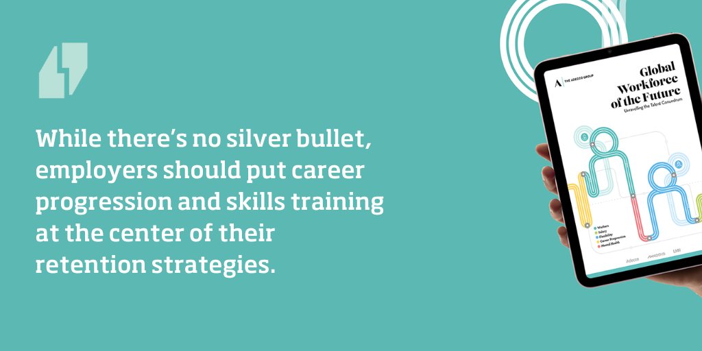 While there’s no silver bullet, employers should put career progression and skills training at the center of their retention strategies, panelists said during a webinar on the global workforce of the future. Find out more at #IbyIMD: bit.ly/3yVDbVt #IMDImpact