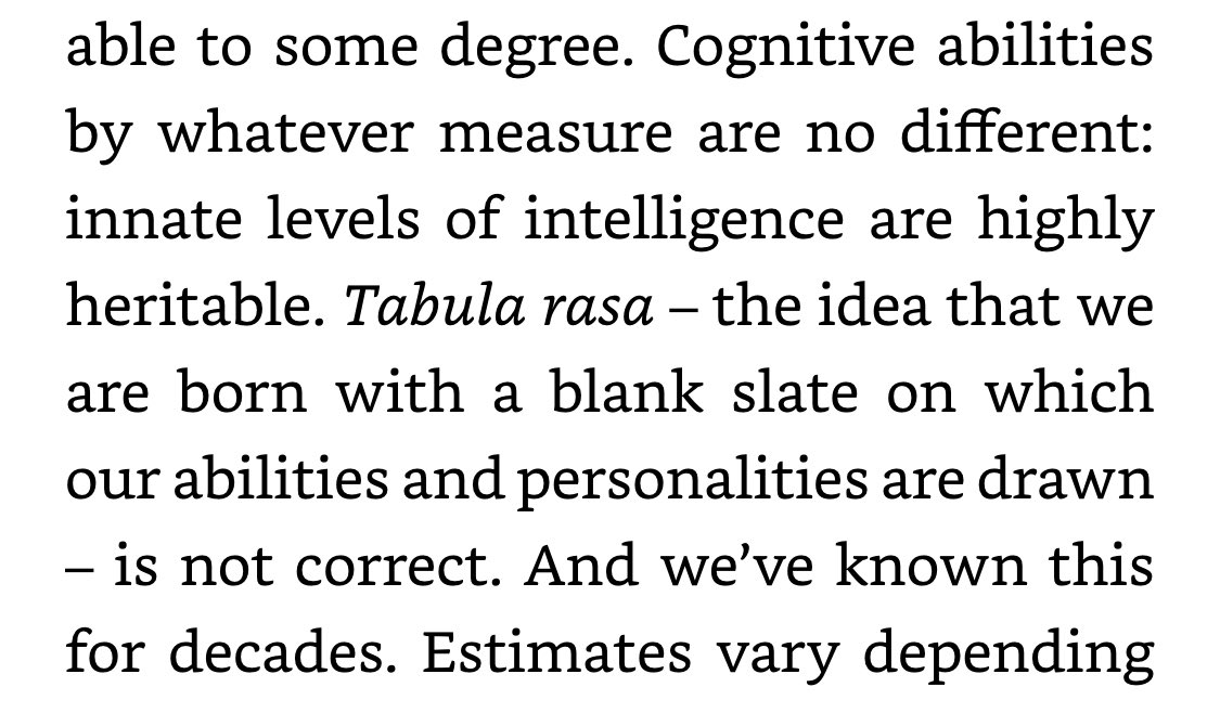 Thick_of_IT's tweet photo. @robbouton304 @vsbuffalo @NicoleBarbaro @AdamRutherford You are incorrect and possibly lying. He fully acknowledges the heritability of cognitive ability and outright says the idea of tabula rasa is wrong in his book “how to argue with a racist”. He also explains why that doesn’t mean what racists want it to mean. https://t.co/RgDH8yKuGY