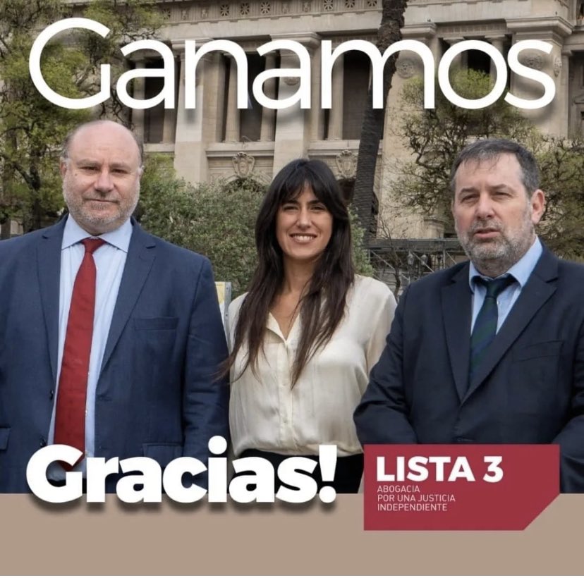 lauryseo's tweet photo. Excelente elecciones, la #Lista3 de #JxC tuvo un contundente triunfo y ahora la #Justicia comenzará a funcionar #Independientemente.
#PorUnaJusticiaIndependiente #PorLaJusticiaQueLosArgentinosMerecemos FELICITACIONES 👏👏💪😉🇦🇷💯 https://t.co/etAjjnHJ4Y
