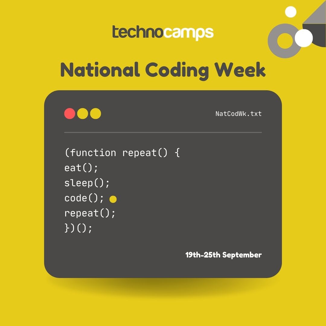 Happy #NationalCodingWeek!

We're proud to engage and inspire the next generation of computer scientists in Wales. Find out more about what we do at technocamps.com 👩‍💻🧑‍💻