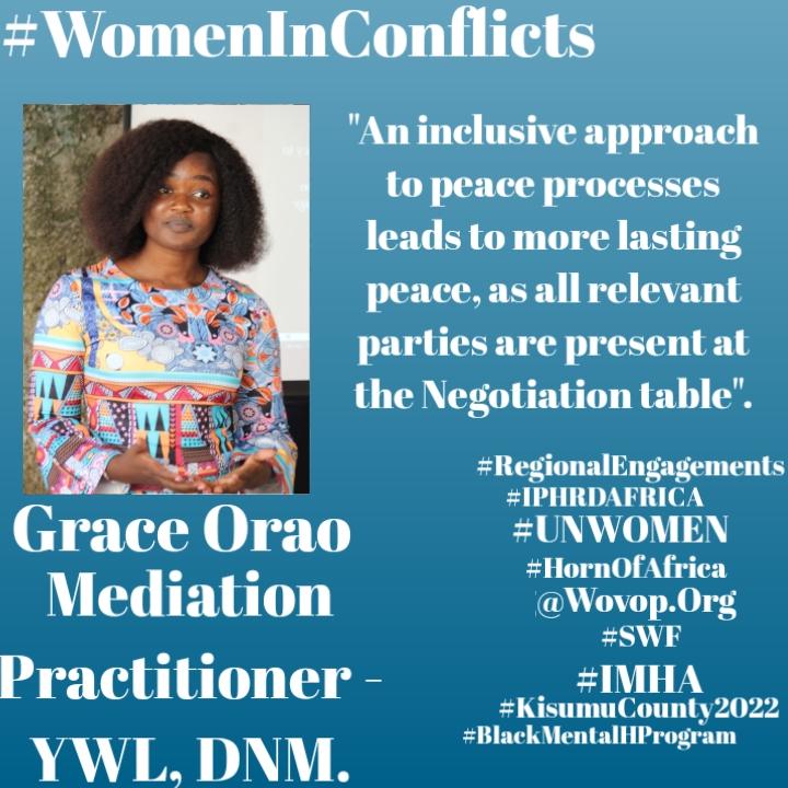 BelindaRoselyne's tweet photo. Mentorships between the more experienced women mediators and young women should be strengthened for peace engagement processes in both local and national levels.
#WomenInConflicts
@unwomenkenya  #UNWOMEN
@WOVOP_org @PeperushaB 
@iphrdafrica @UgGirlGuides @paulleterahmina @erickok https://t.co/iIqH26rzwx