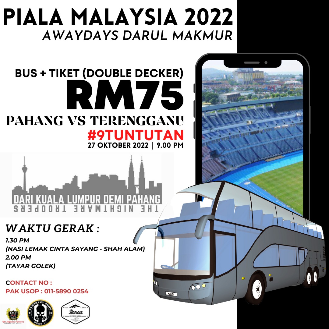 Rodong-rodong dari Lembah Klang, sila siapkan peralatan perang. Ke Darul Makmur kita!