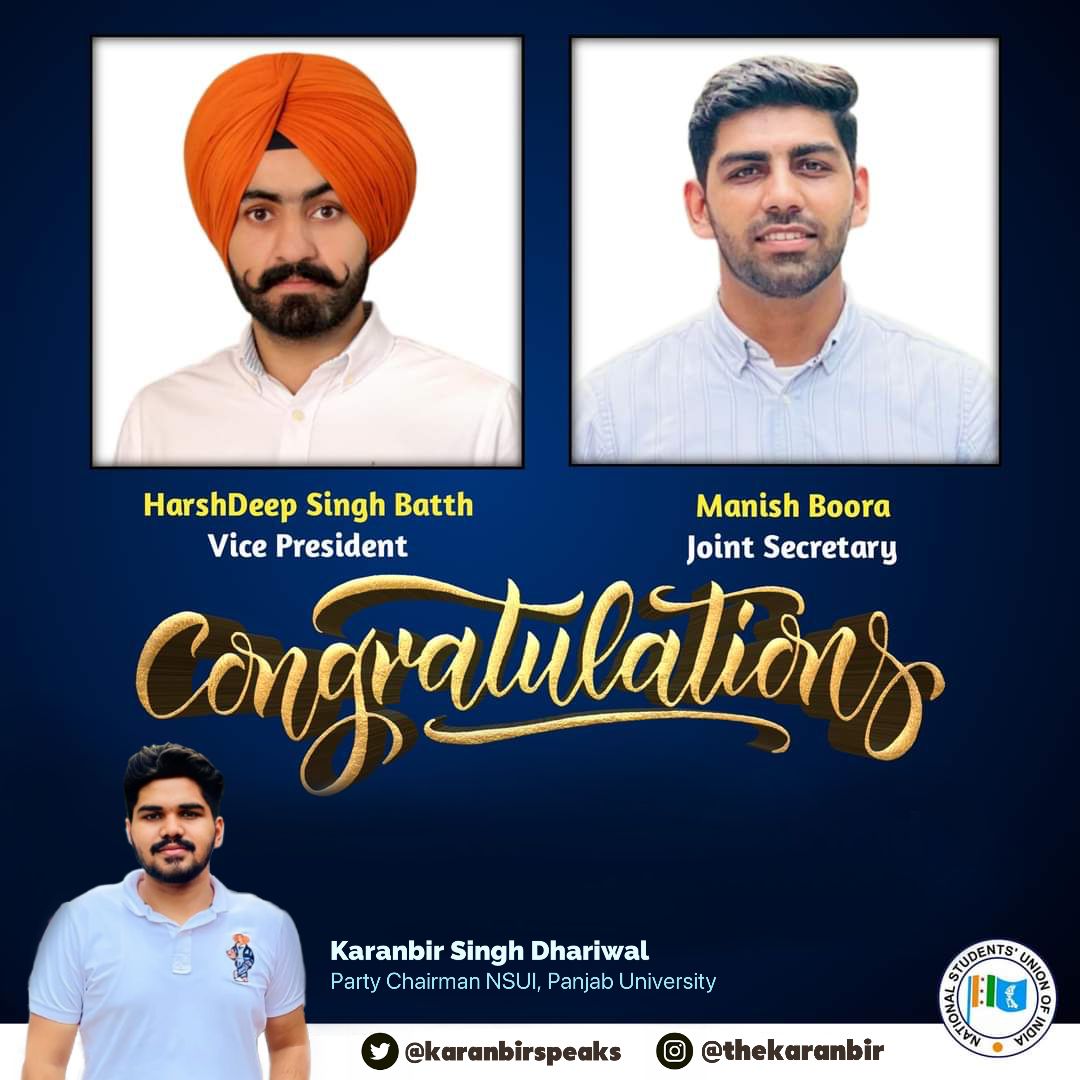Karanbirspeaks's tweet photo. Thank you so much 
PANJAB UNIVERSITY ,,🙏❤
#nsui4pucsc https://t.co/SxbUydyf9S