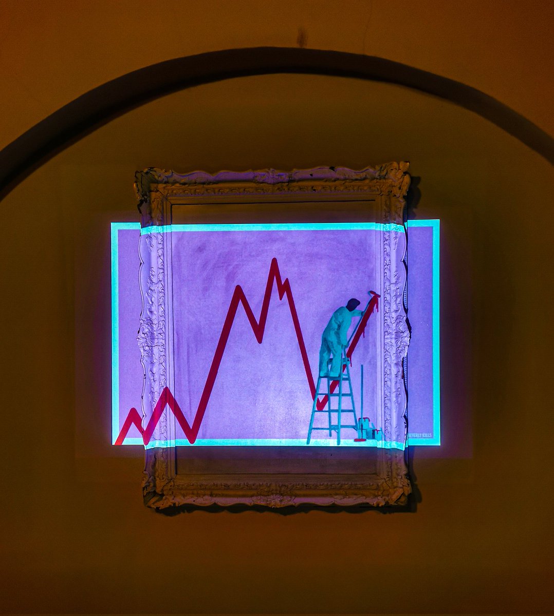 ImNotSatoshiNFT's tweet photo. Another great artist's work light painted!
We start a conversation with @beverlykills and hope can join our community as soon as possible! We love these works, more people in our discord holding NFTs from Beverly Kills! https://t.co/OHvf9DfroU