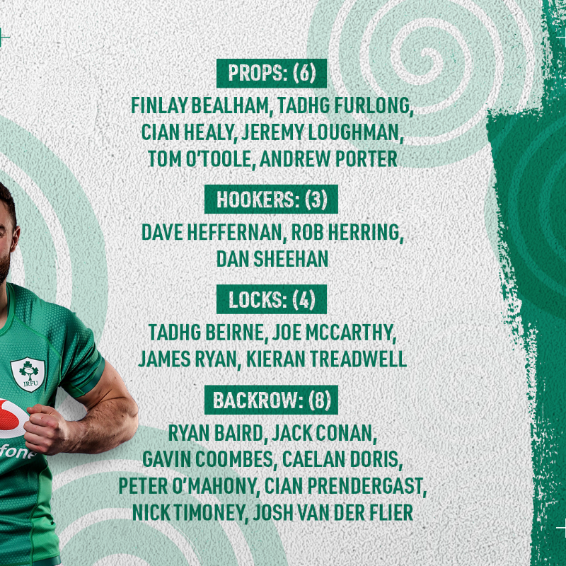 IrishRugby's tweet photo. Introducing your Ireland squad for the upcoming @bankofireland Nations Series at Aviva Stadium! 💪

Head Coach Andy Farrell has also named an additional panel of players for the Ireland 'A' fixture against the All Blacks XV ⬇️

#TeamOfUs | #IrishRugby