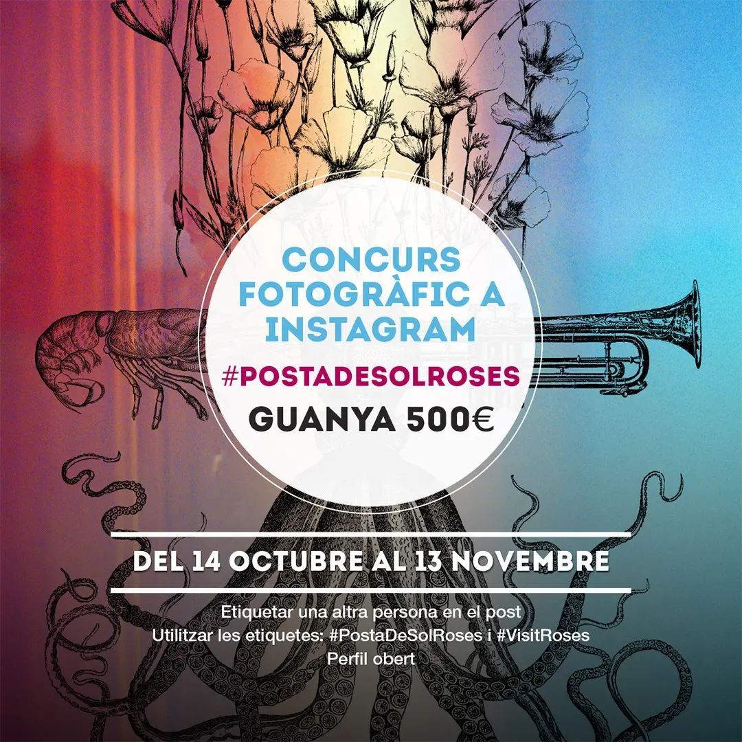 Vols guanyar 500€? 🤔 Quina pregunta, no? 😏

Doncs treu el mòbil 📱, la càmera 📸 o totes dues i participa del Concurs Fotogràfic d'Instagram #PostaDeSolRoses!