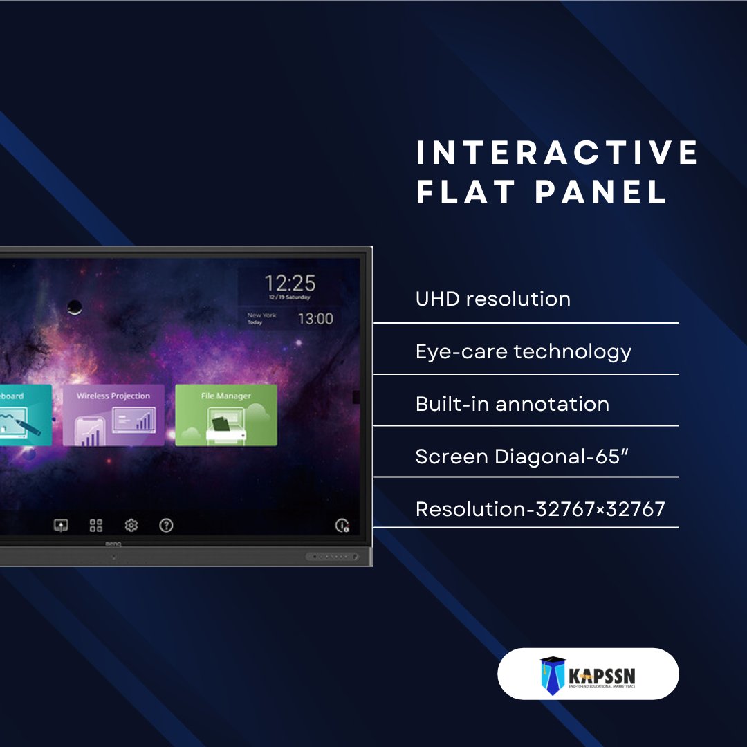 kapssn's tweet photo. A replacement for clunky &amp; outdated projector technology with a higher-quality display, enhanced connectivity, and built-in software solutions.

Interactive Flat Panel comes with a wide range of features to enhance your collaborative spaces.

Shop Now. LINK IN BIO. https://t.co/THuhWiU5Sf