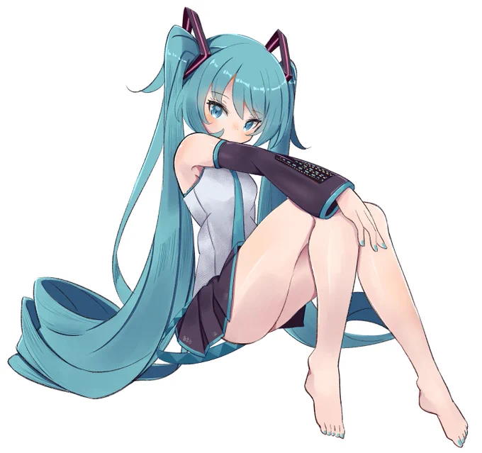 素足ミクさん#初音ミク 