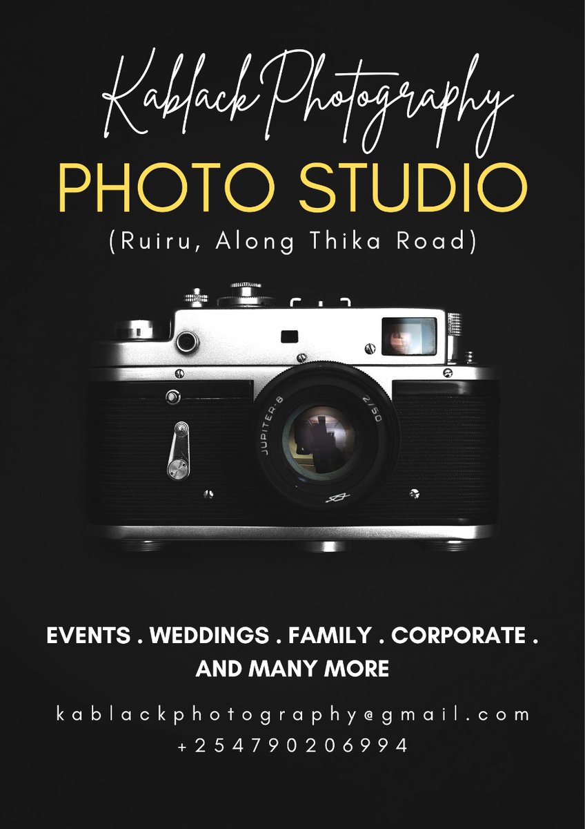 SimohKablack's tweet image. For Professional Studio sessions,Solo shoots, graduation shoots or family shoots, DONT RUN again, we got you!

Halla on WhatsApp 0707302176
Email kablackphotography@gmail.com
#Tuinuane
Aisha Jumwa Kipchumba Murkomen Moses Kuria  Soipan Tuya