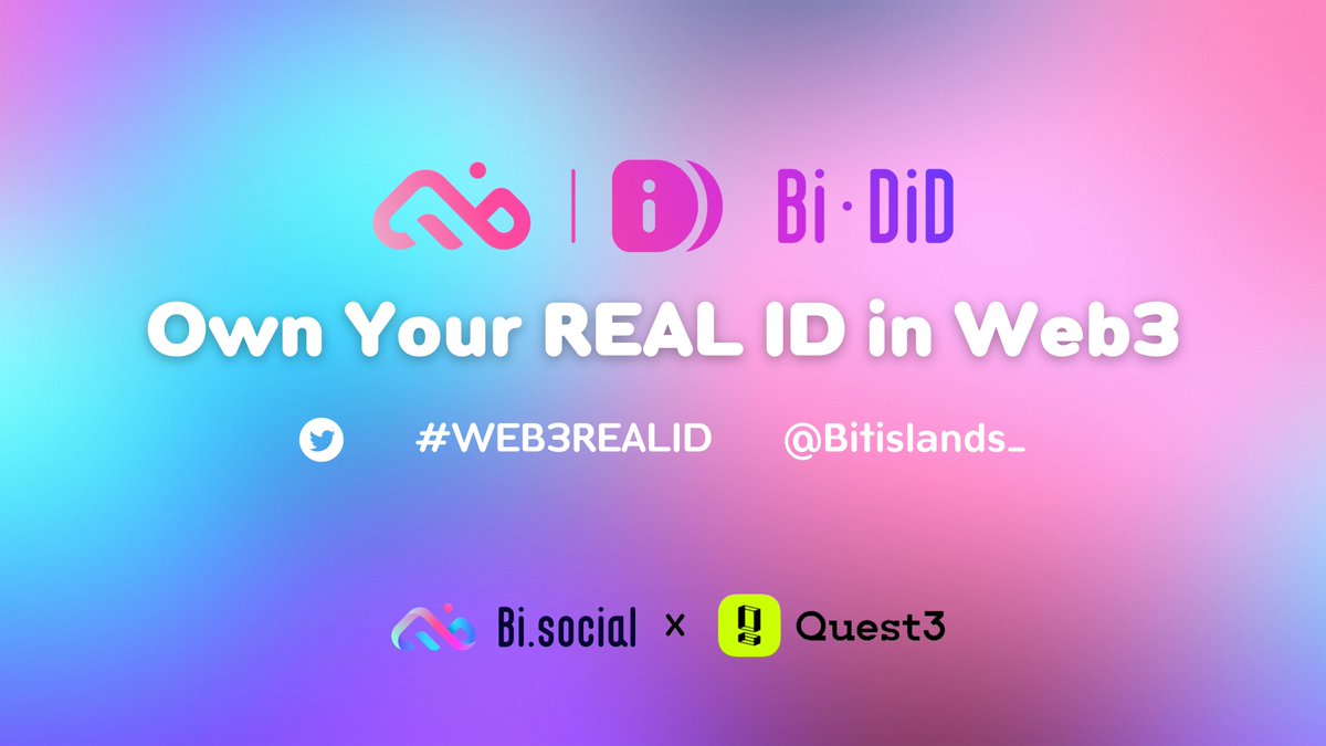 Bitislands_'s tweet photo. To celebrate the stunning release of Bi DID's official website, we are launching a co-event with @Quest3_xyz 

Sharing the screenshot by entering your favorite name at https://t.co/LFfA7fLxmd will greatly improve your minting chance.

Join Discord  https://t.co/3UOUuvh3Y1 
#DID https://t.co/1LEBKetCiT